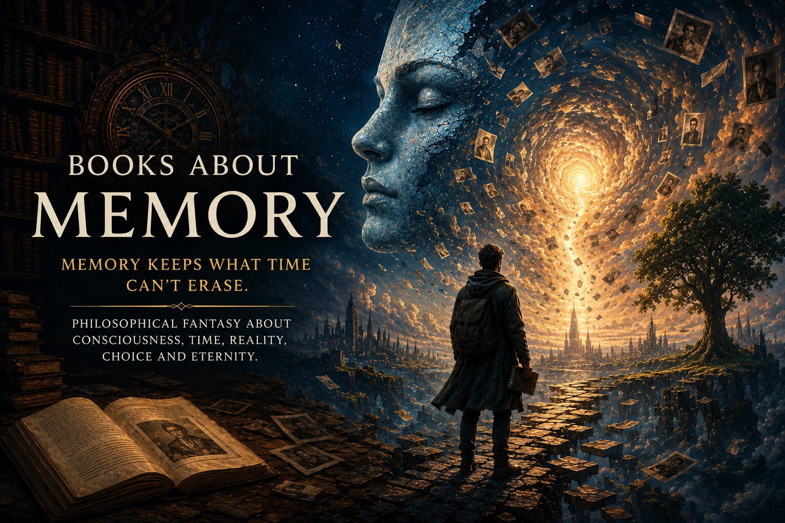 Books about memory philosophical fantasy about consciousness time identity and eternity