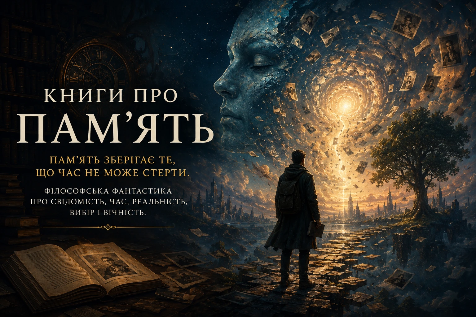 Книги про пам'ять українською філософська фантастика про спогади свідомість час і Вічність