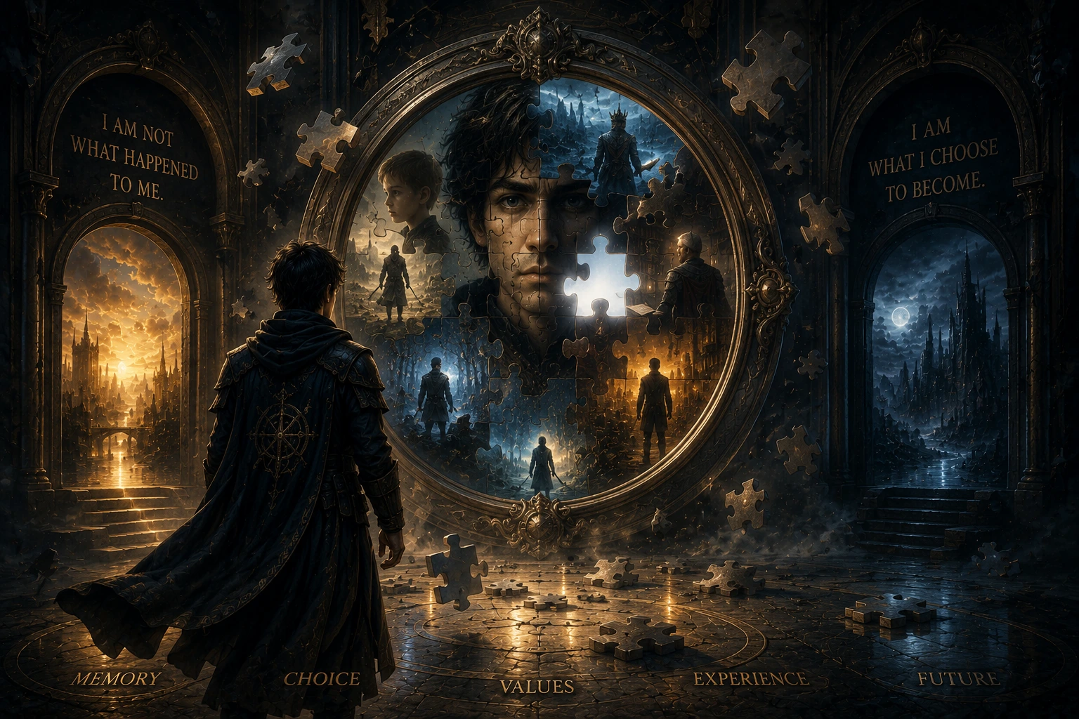 Books about identity philosophical fantasy about memory consciousness choice destiny and eternity
