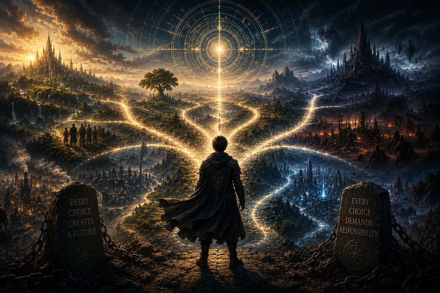 Books about responsibility philosophical fantasy about choice consequence destiny consciousness and eternity