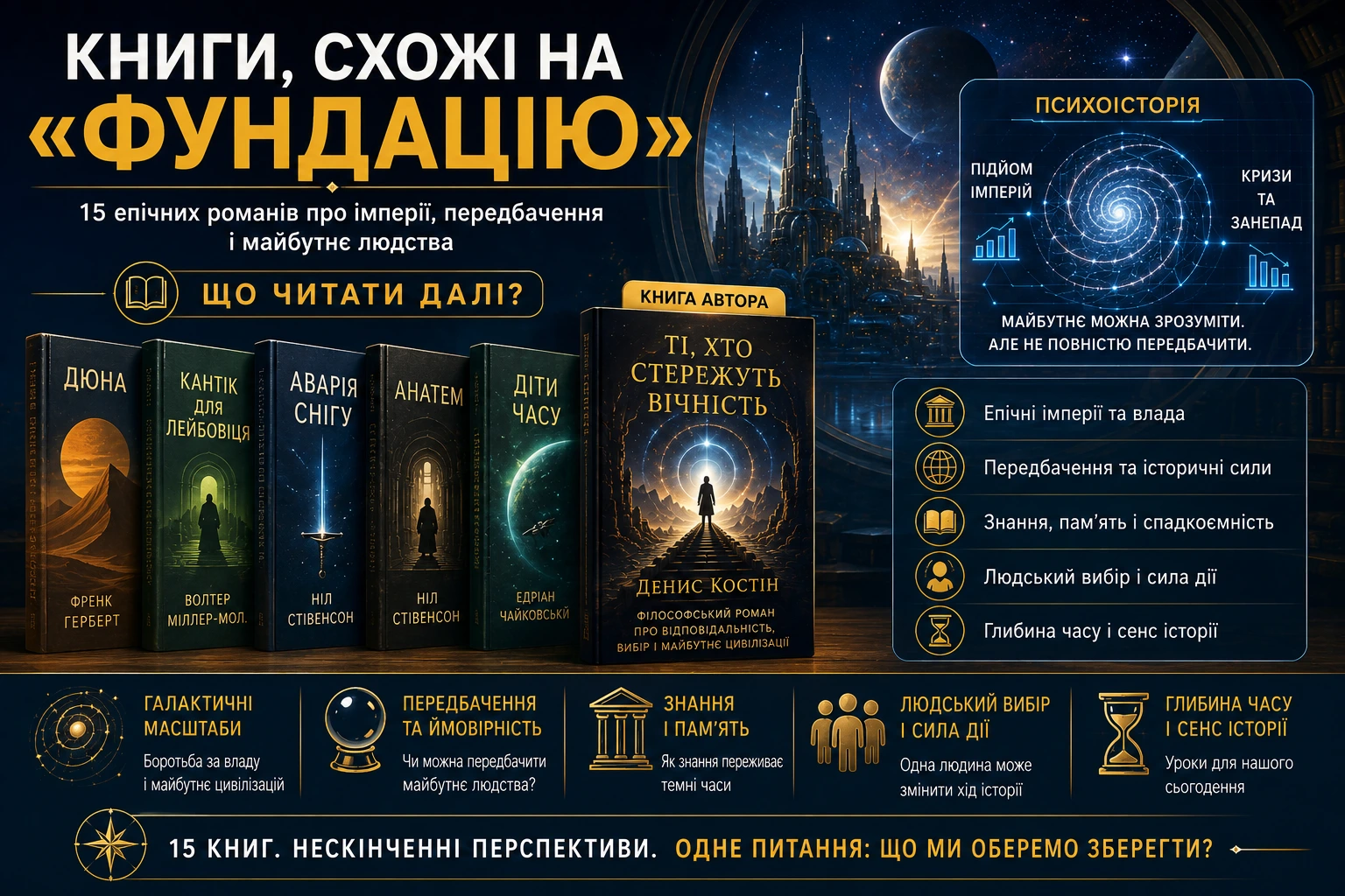 Книги, схожі на «Фундацію»: 15 епічних романів про імперії, передбачення та майбутнє людства