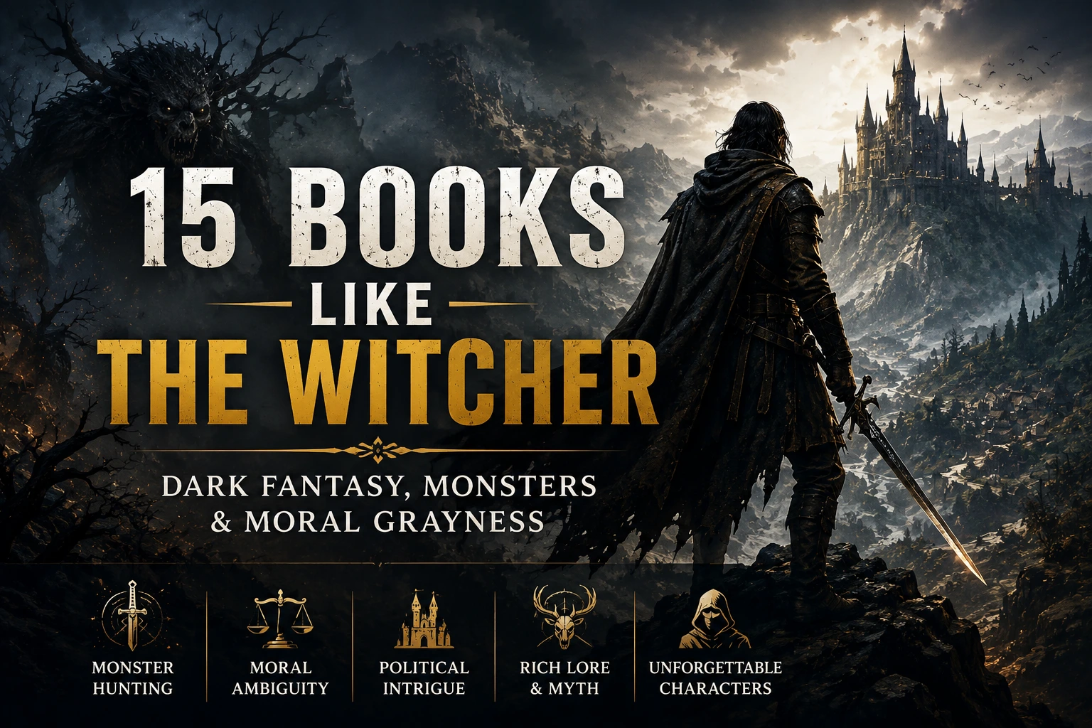 15 Books Like The Witcher: Dark Fantasy, Monsters & Moral Grayness